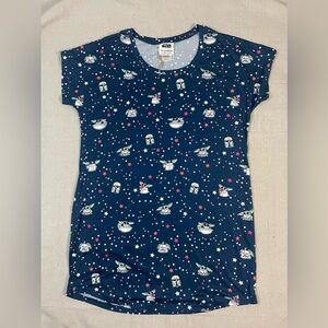 Munki Munki Star Wars Slumber Women’s L Nightshirt Grogu Navy Blue Stars Used